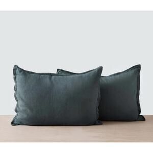 The Citizenry Stonewashed Linen Shams Aegean - King (Set of 2)